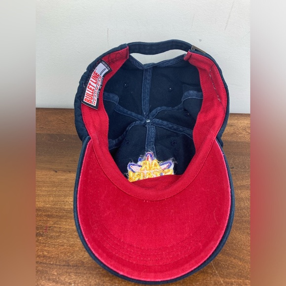 AR STAR! Navy Blue Embroidered Strapback Bullet Line Headwear Hat Cap. - Picture 7 of 9